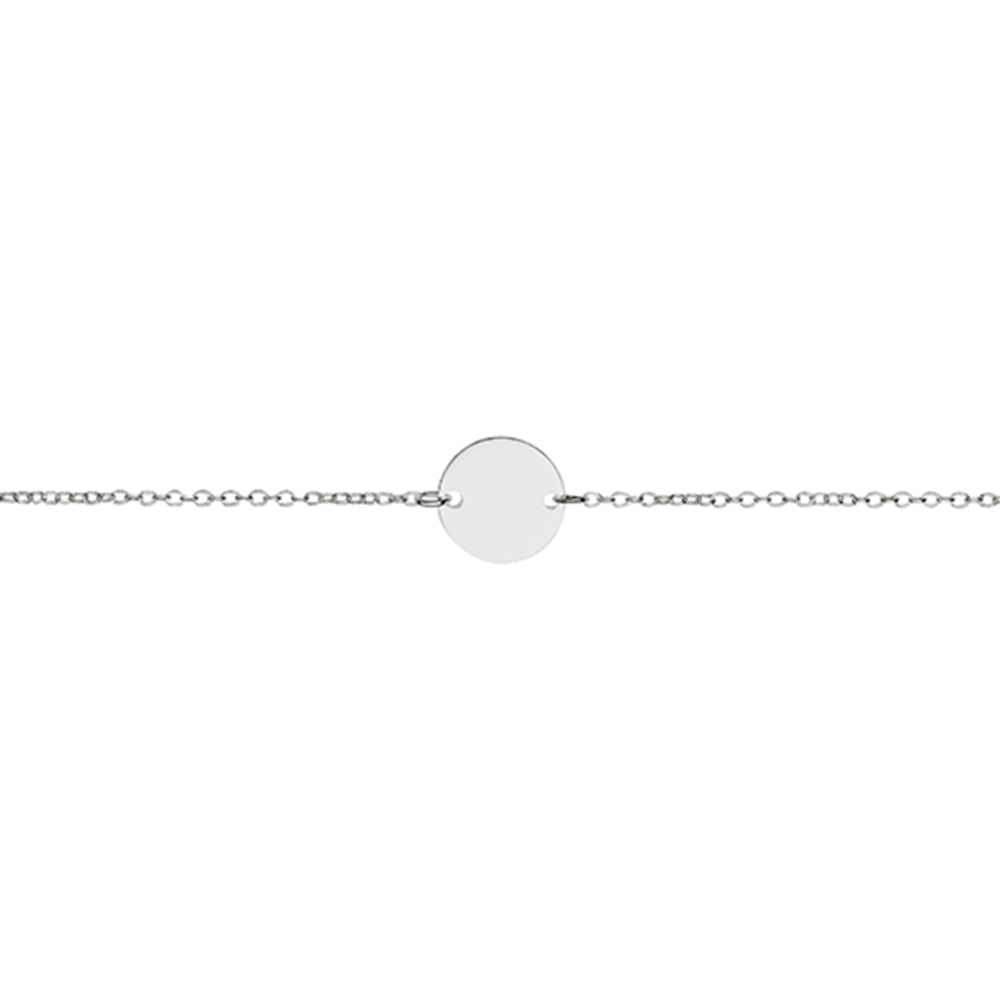 Sterling Silver Disc Bracelet, 18.5cm