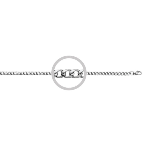 Stainless Steel 4.5mm Curb Chain, 70cm