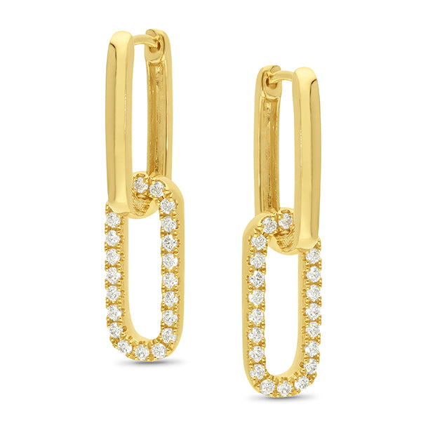 9ct Yellow Gold Lab-Grown Diamond huggies