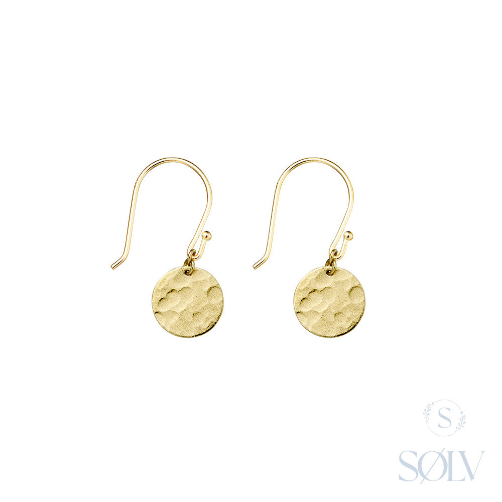Solv Sterling Silver Gold Plated Shepard Hook Earrings