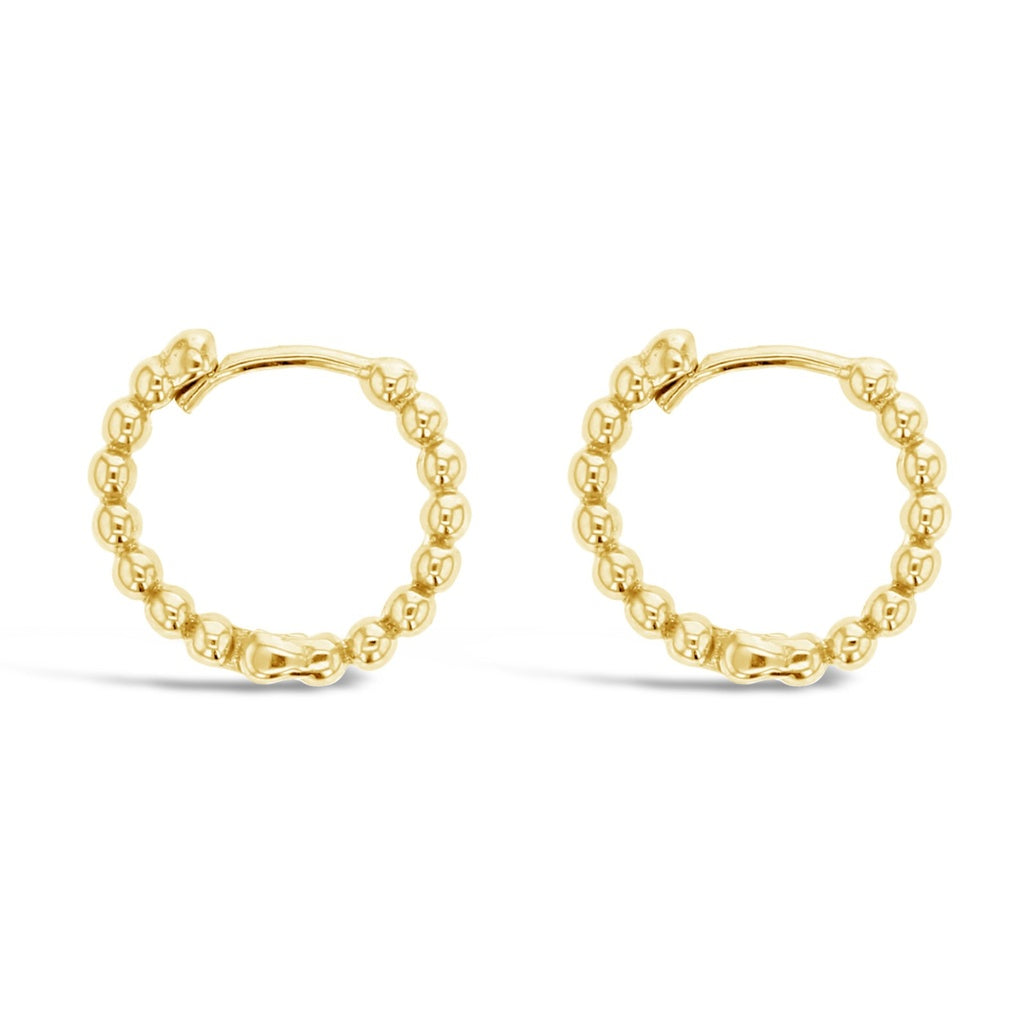 9ct Yellow Gold Bubble Huggie Earrings