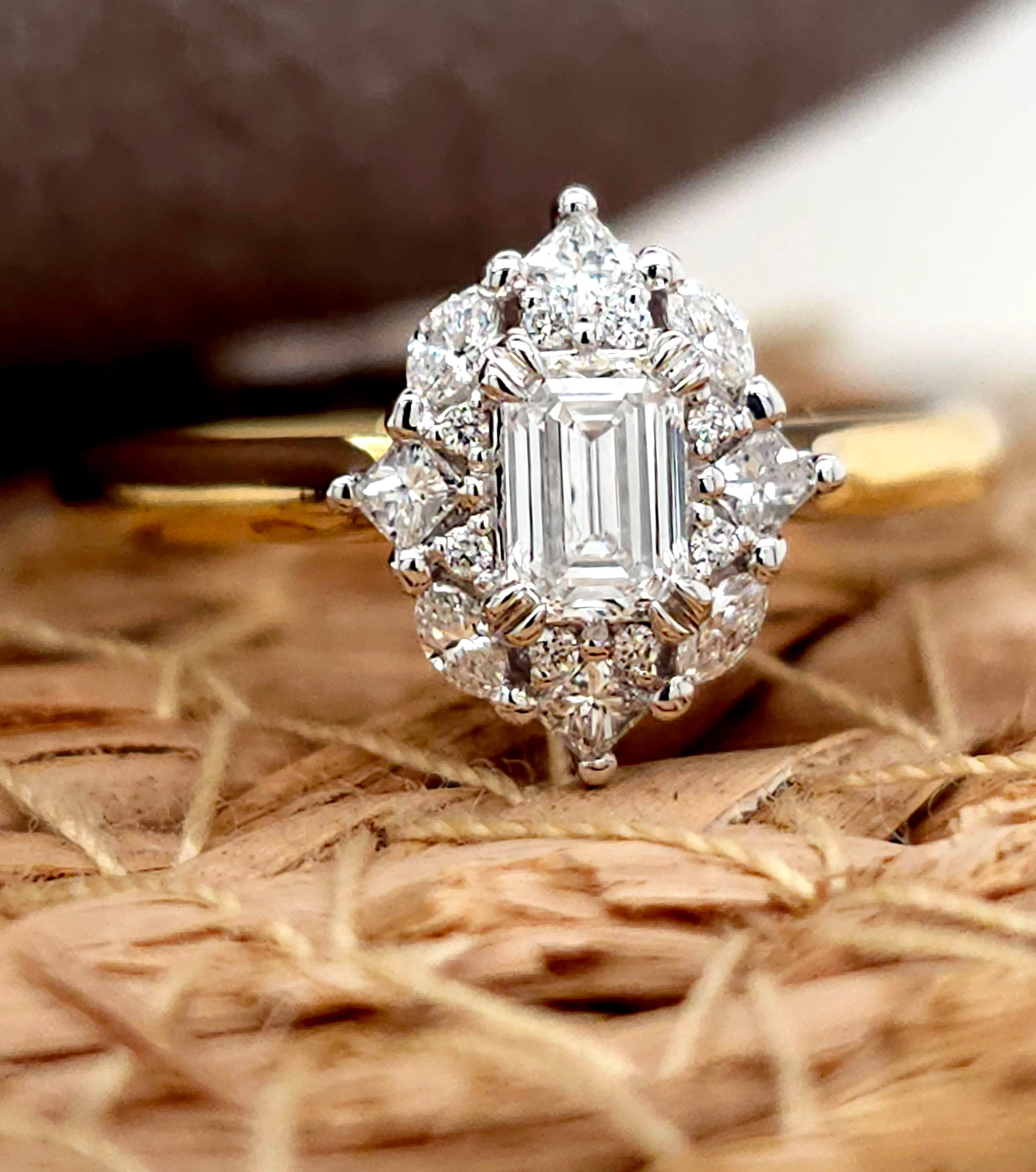 Sierra 1.75 carat emerald cut lab grown diamond ring | naturesparkle
