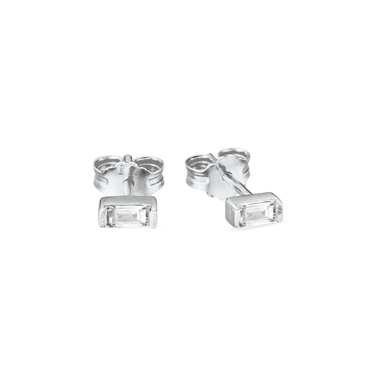 Sterling Silver Cubic Zirconia Stud Earrings