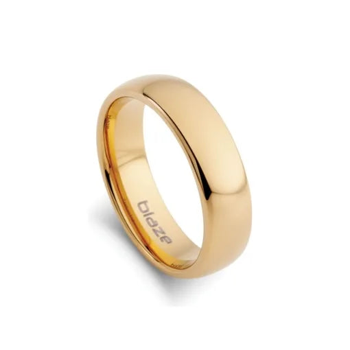 Tungsten ring with Gold Plating Finish, size 8