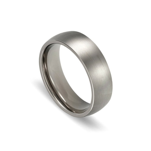 Titanium Ring with Matte and Polished finish, size 10