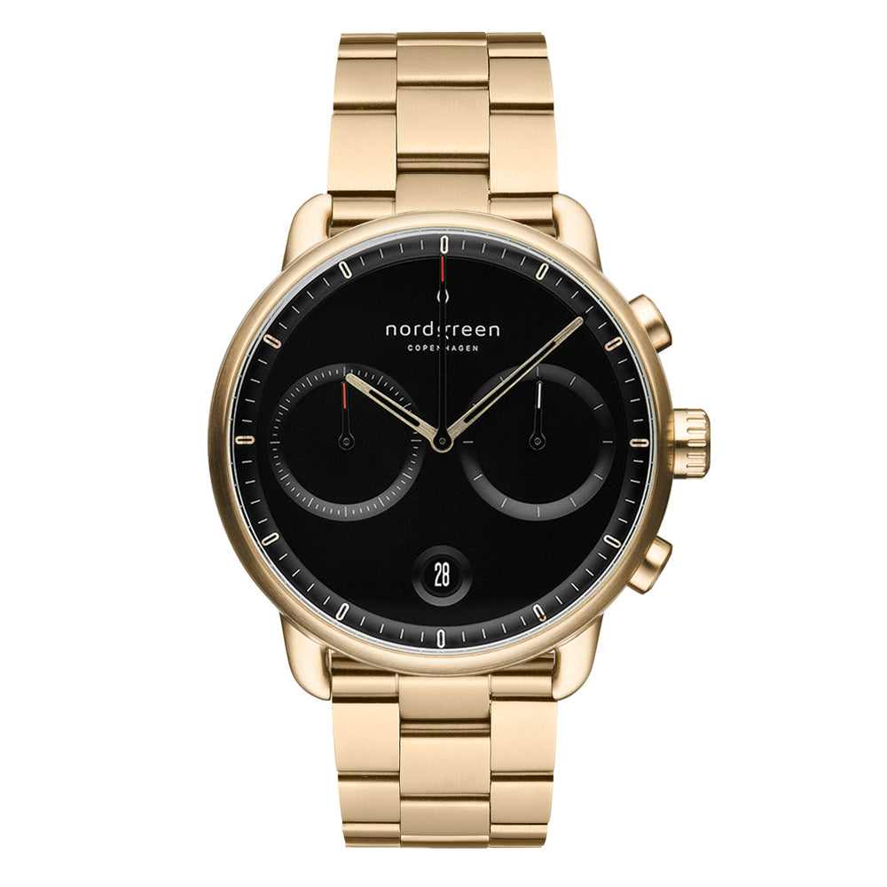 Nordgreen Pioneer 42mm Gold Black Dial Watch - view 1