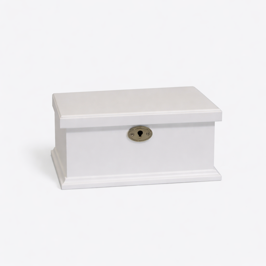 White and Pink Ballerina Jewellery Box
