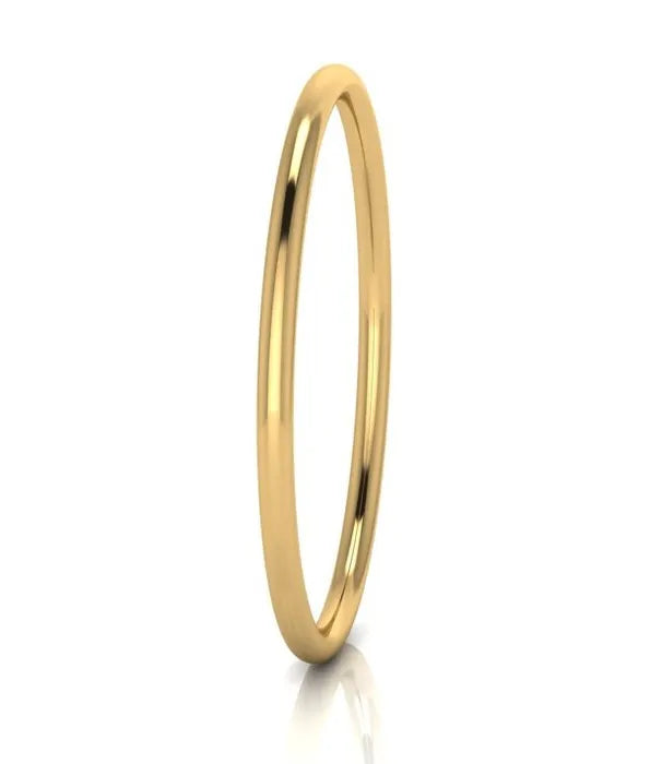 9ct Yellow Gold silver filled bangle, 57mm