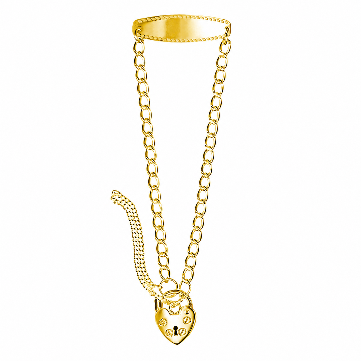 Sterling Silver Yellow Gold Plated ID Child Bracelet