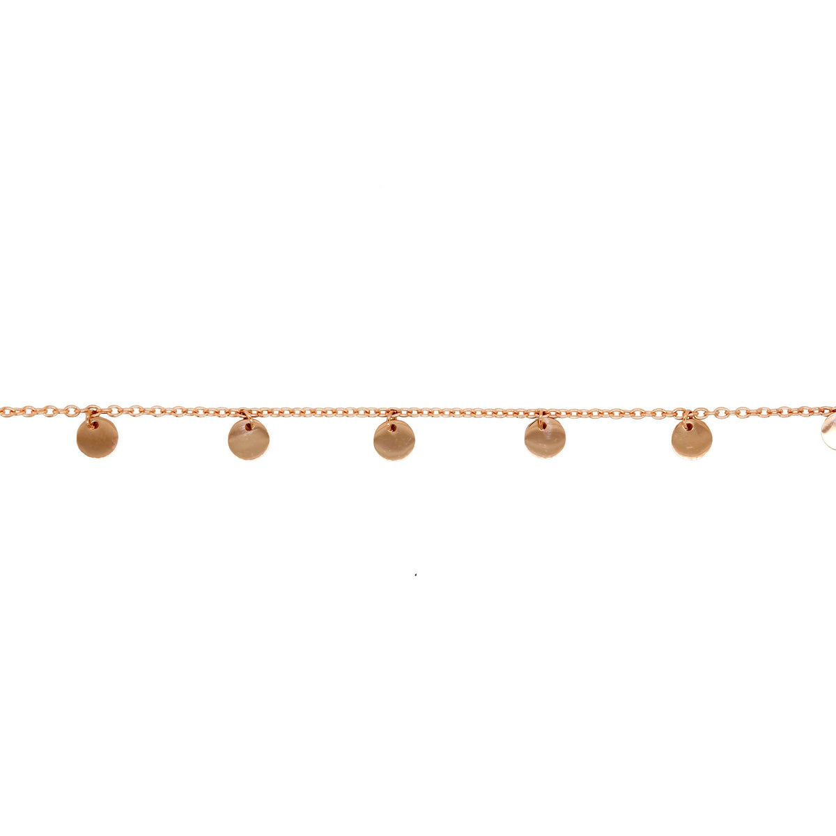 9ct Rose Gold Hanging Disc Bracelet
