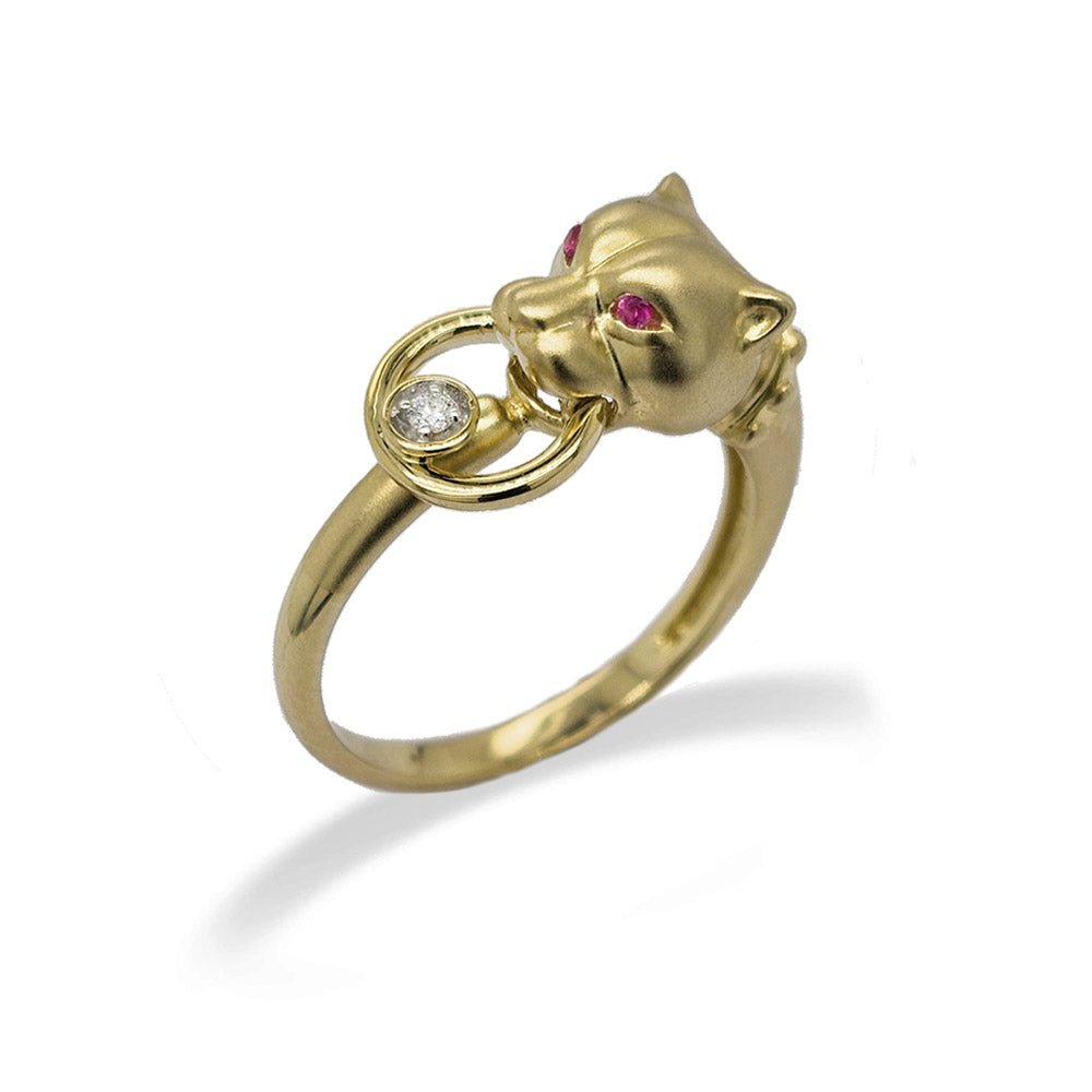 9ct Yellow Gold Jaguar Ring