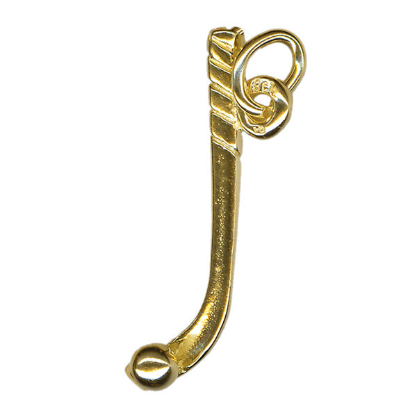 9ct Yellow Gold Hockey Stick and Ball Charm