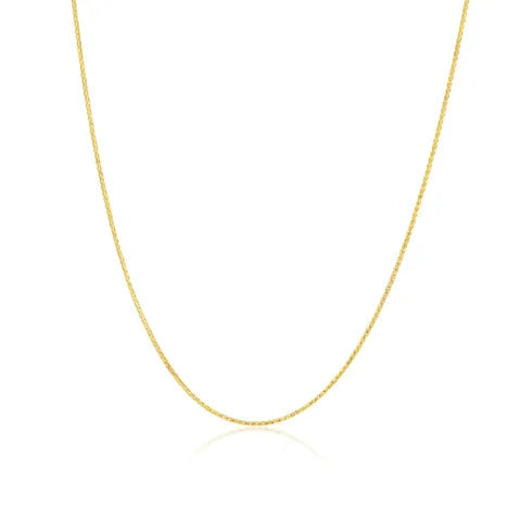 9ct Yellow Gold Magic Wheat Chain, 0.8mm, 50cm