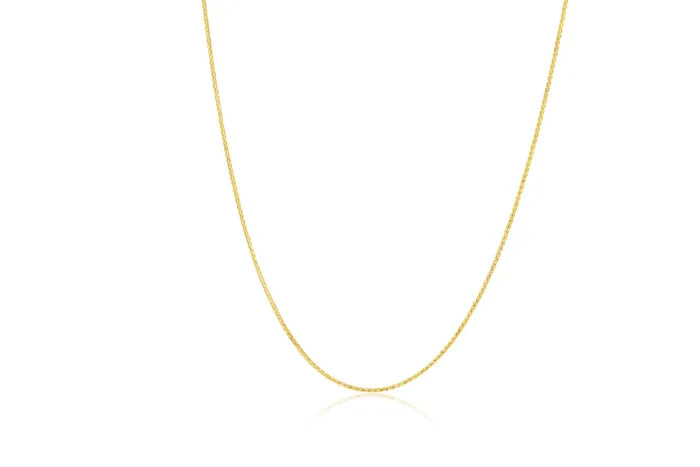 9ct Yellow Gold Magic Wheat chain, 50cm