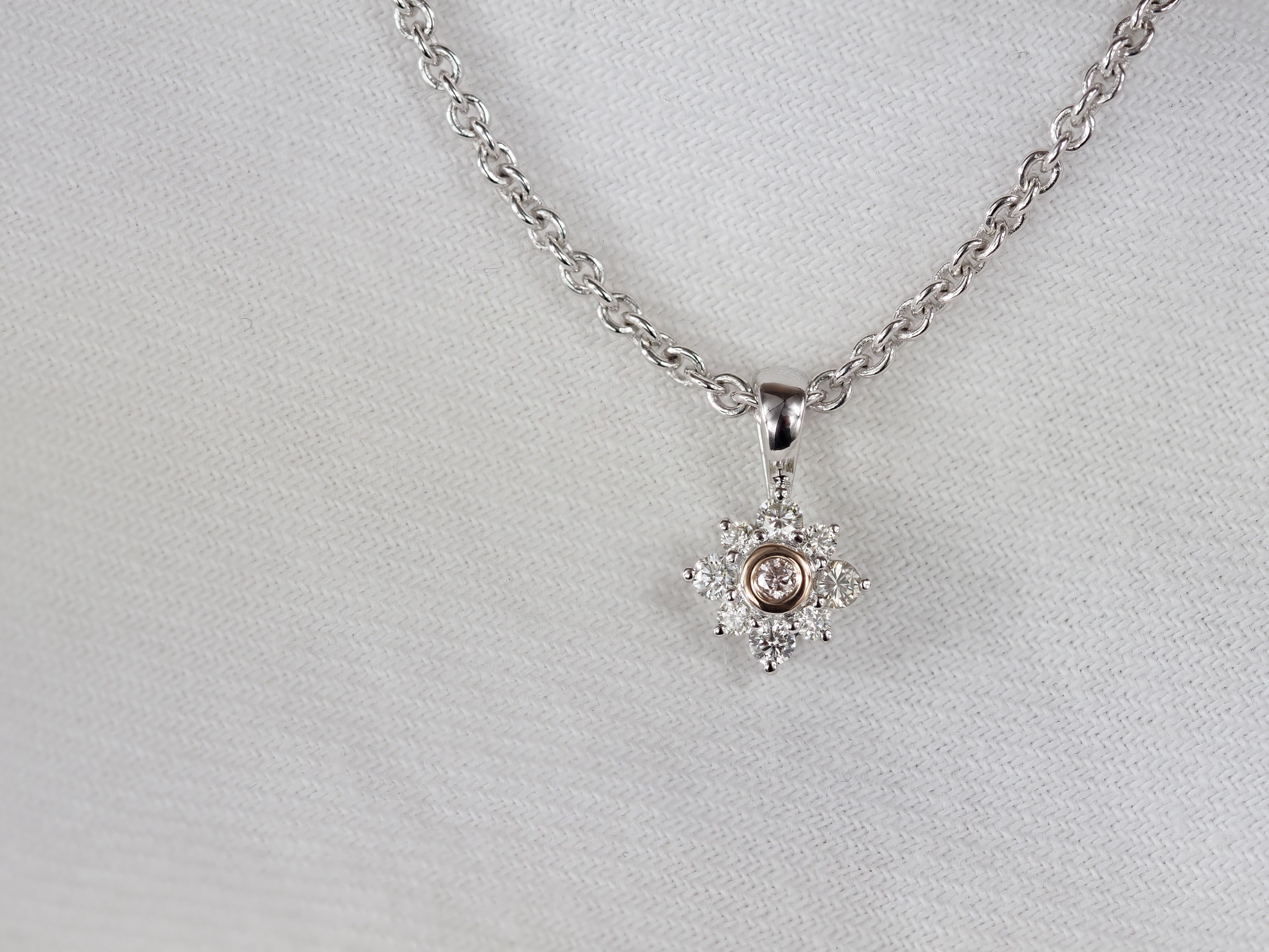 9ct Rose and White Gold 'Pink Caviar' Argyle Diamond Pendant, 0.17ct total