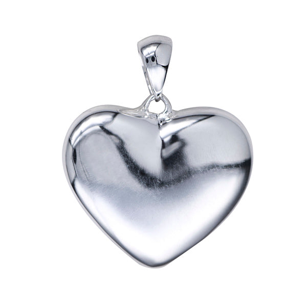 Sterling Silver Heart Funeral Ashes Urn Pendant