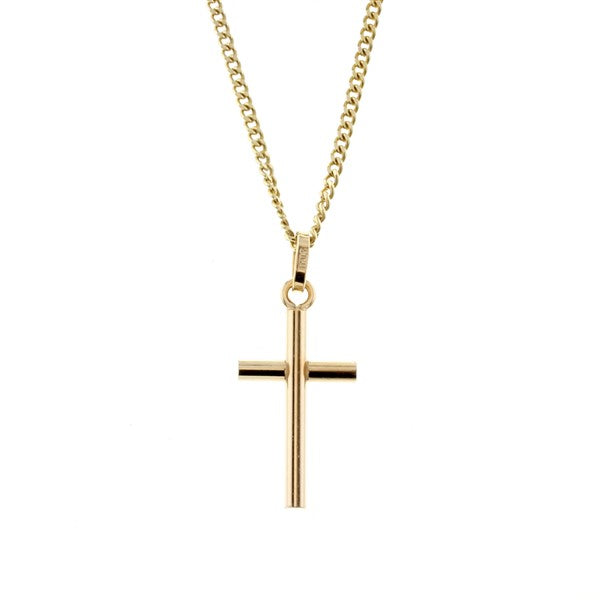 9ct Yellow Gold Plain Cross Pendant