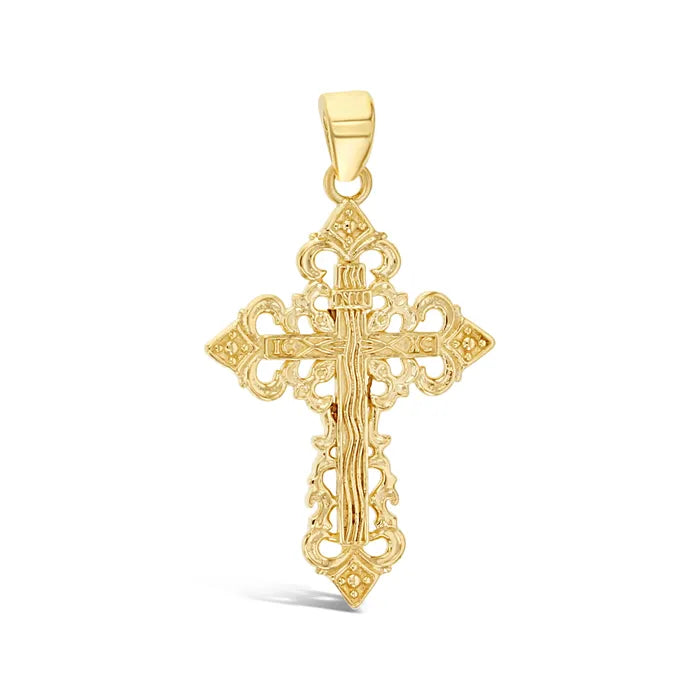 9ct Yellow Gold Antique Style Cross
