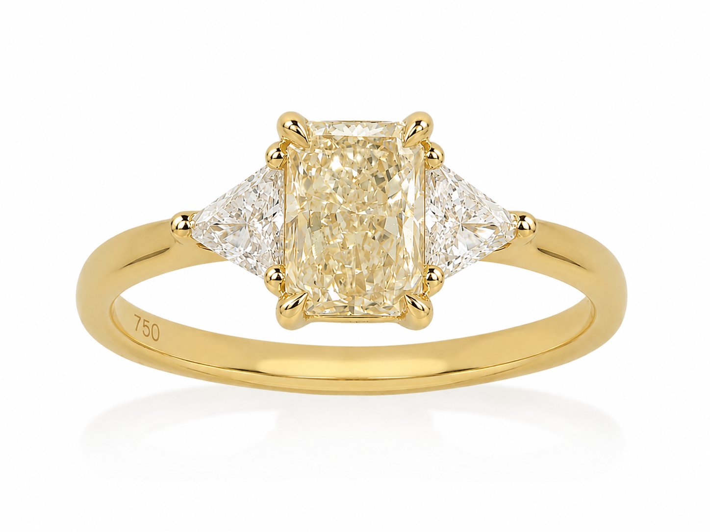 18ct Yellow Gold Natural Yellow Diamond Ring, 1.20ct Centre