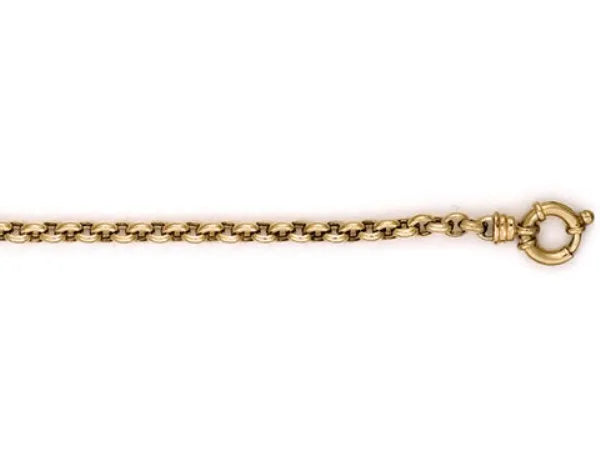 9ct Yellow Gold silver filled Oval Belcher bracelet, 19cm