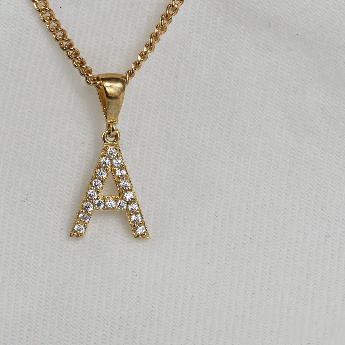 9ct Yellow Gold Initial A Pendant