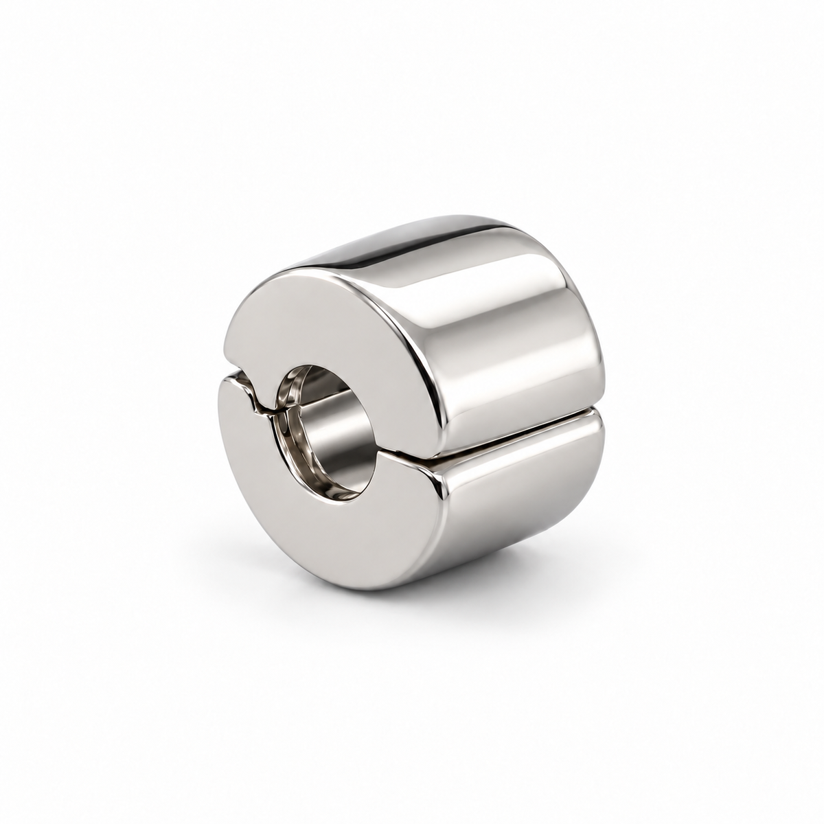 Surreal 9ct White Gold Hinged Stopper Bead