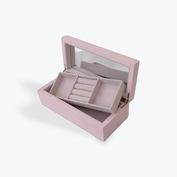Pink Rectangle Jewellery Box