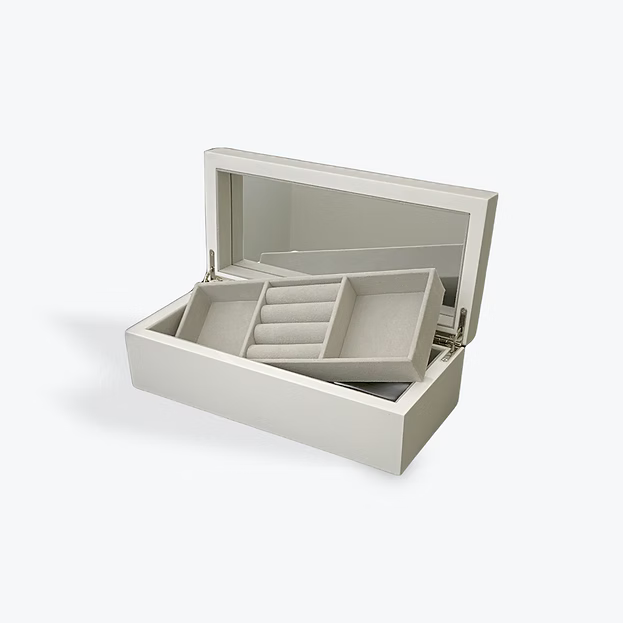 White Rectangle Jewellery Box
