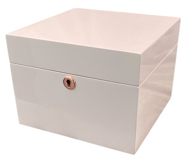 White Square Jewellery Box