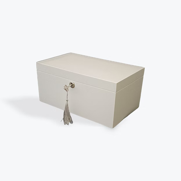 White Rectangle Jewellery Box
