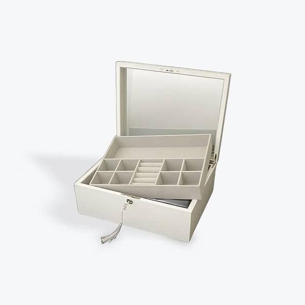 White Rectangle Jewellery Box