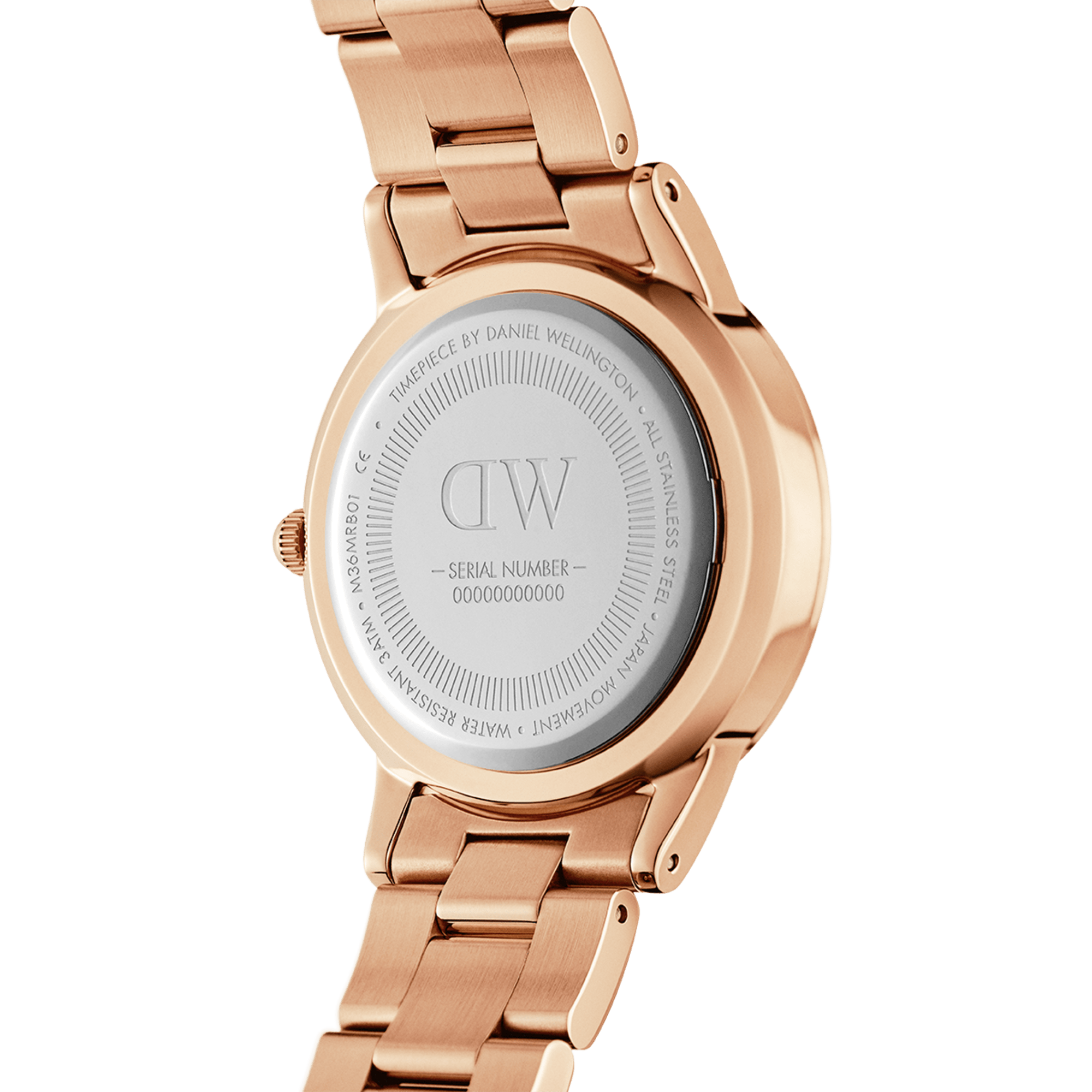 Daniel Wellington Iconic Link 36 Rose Gold and Black Watch