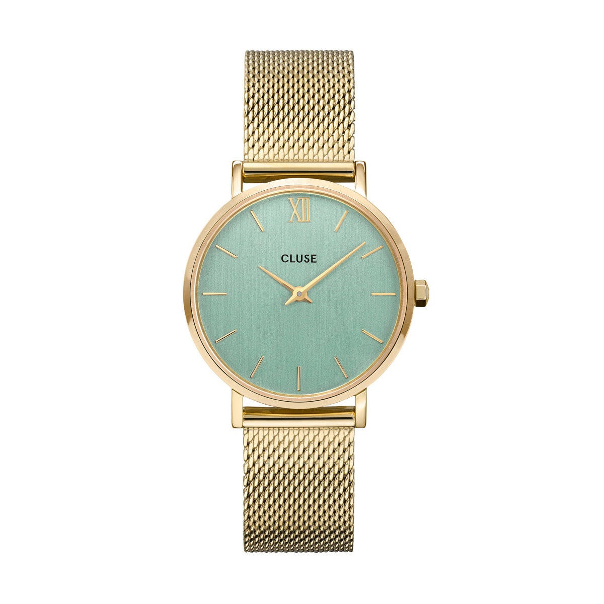 CLUSE Minuit Gold Stone Green/Gold Mesh CW0101203030