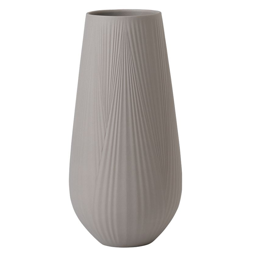 Wedgwood Jasper Folia Mink Tall Vase, 30cm.