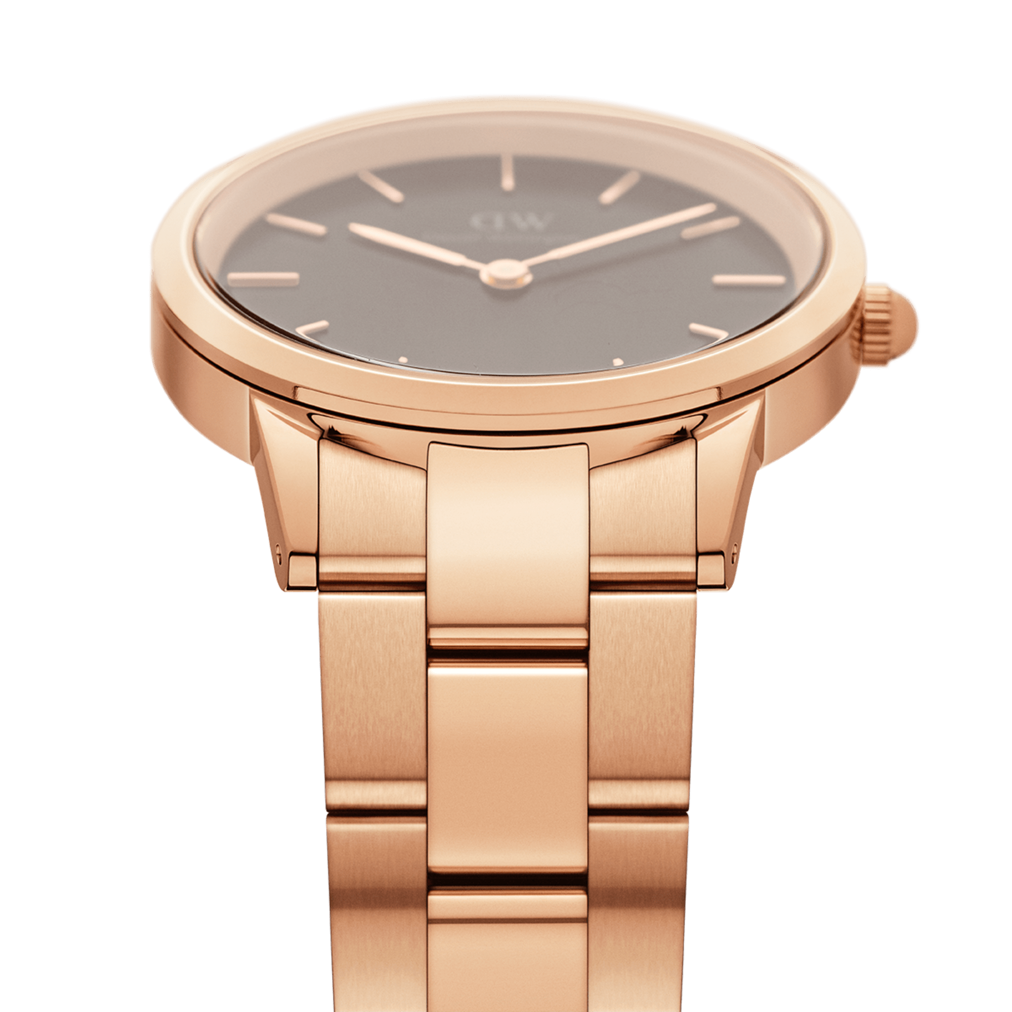 Daniel Wellington Iconic Link 36 Rose Gold and Black Watch