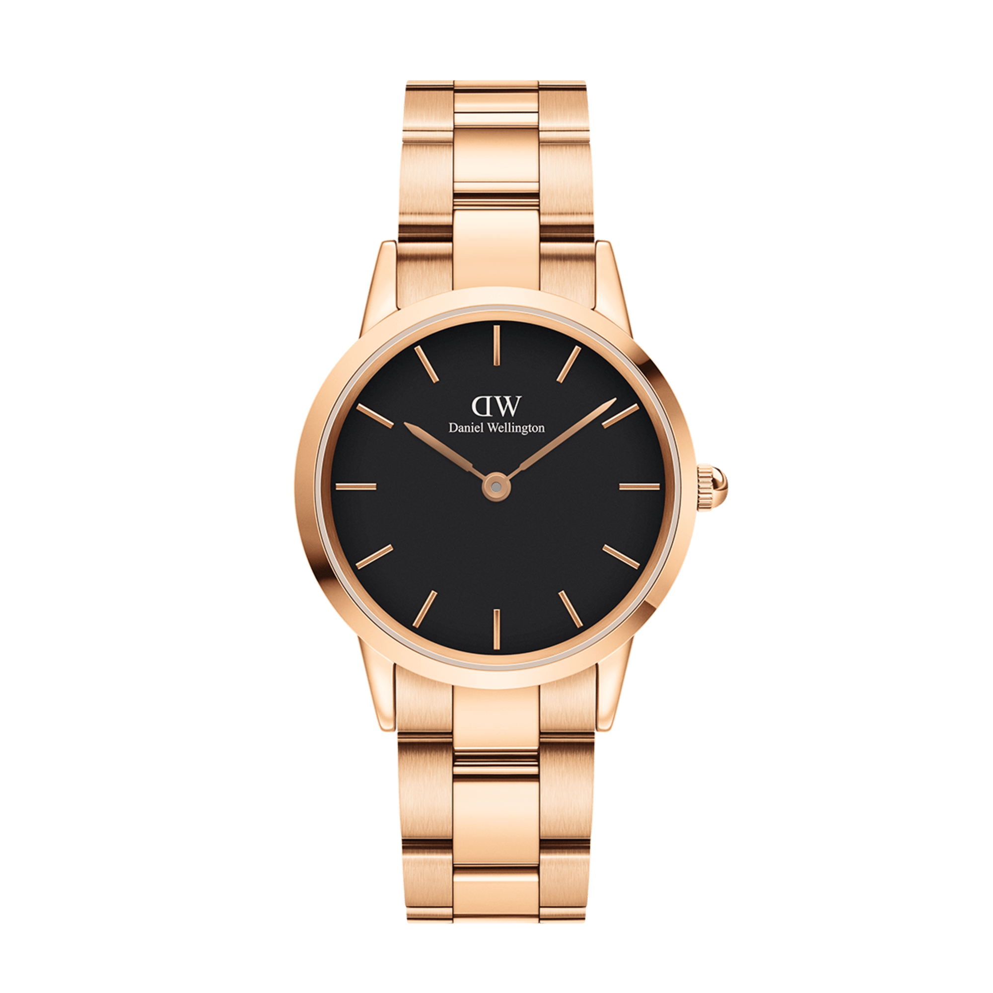 Daniel Wellington Iconic Link 36 Rose Gold and Black Watch
