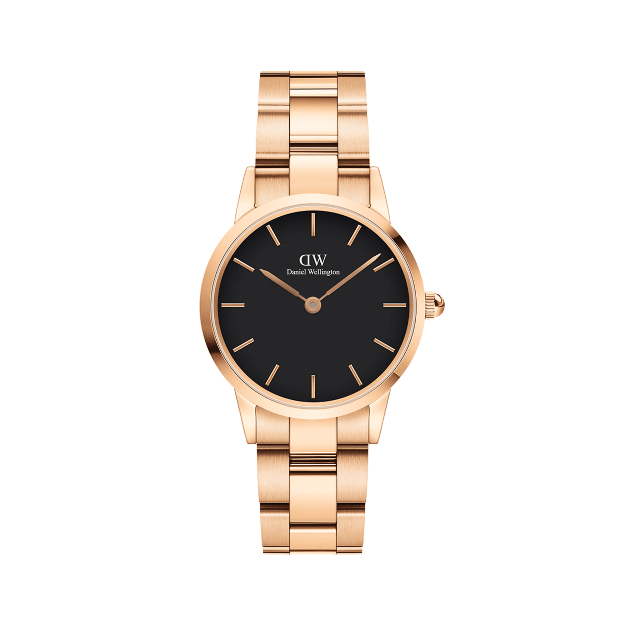 Daniel Wellington Iconic Link 36 Rose Gold and Black Watch