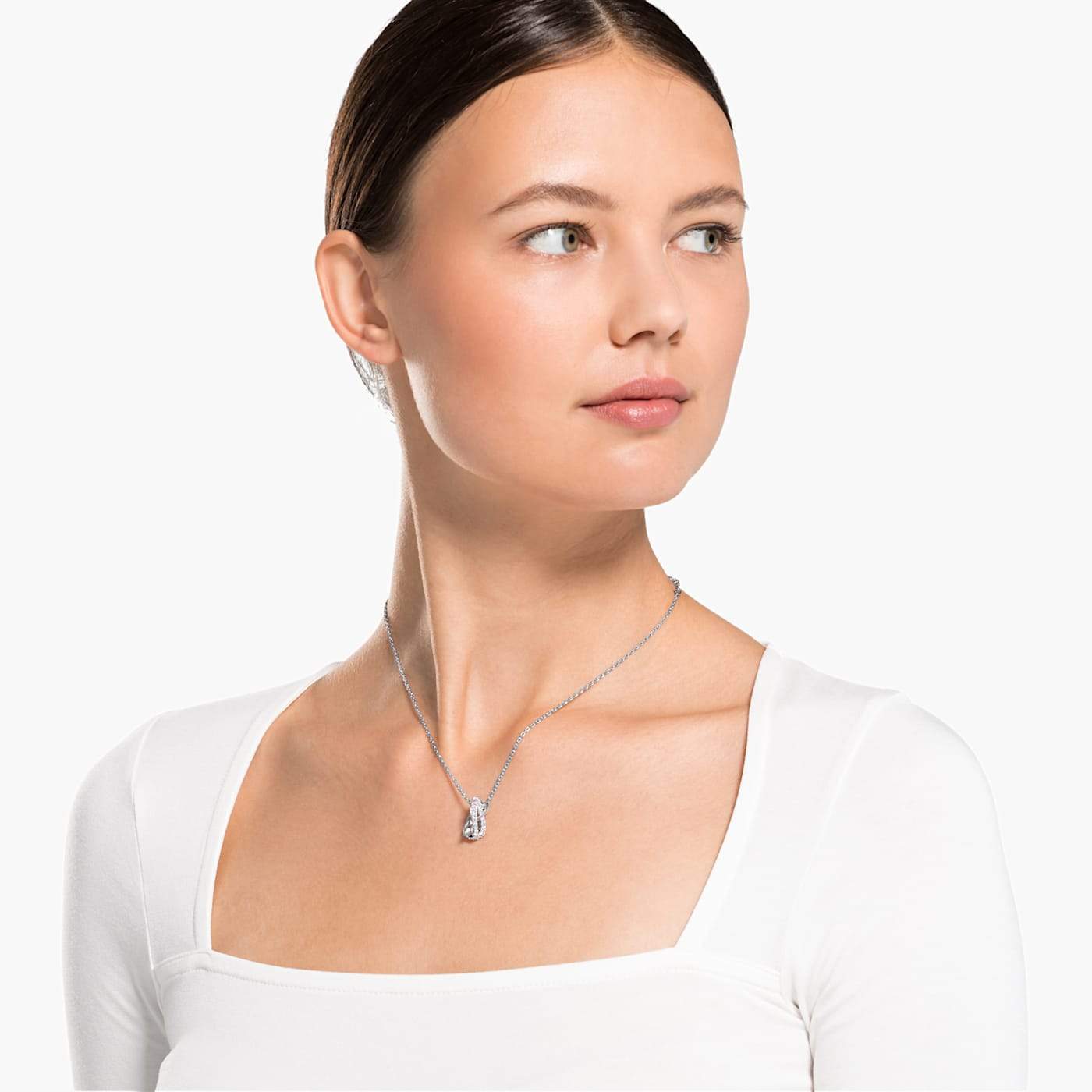 SWAROVSKI -  White Twist Rows Pendant